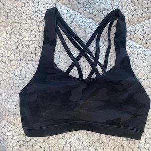 LuluLemon Camo Energy Bra, size 2